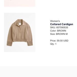 Abercrombie Collared Cardigan Sweater